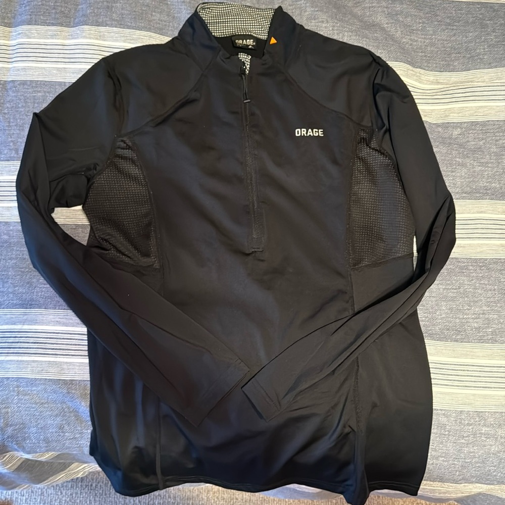 Orange quarter zip